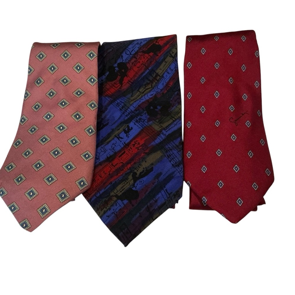 Men’s silk neck ties bundle 3 Givenchy Harve benard & J Garcia